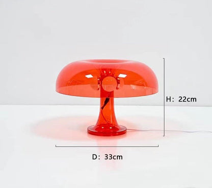 Lampe champignon rouge clair