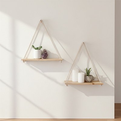 Deux Etagere bois avec objets