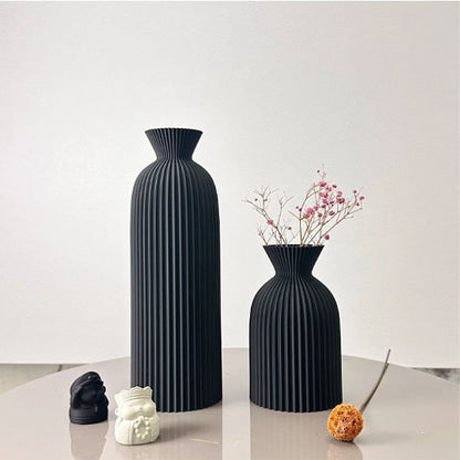 deux vase grand petit noir