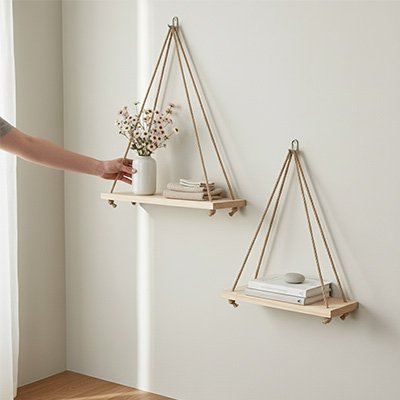 Etagere bois main visible