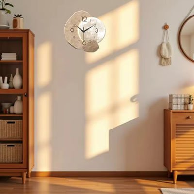 Horloge murale étagère