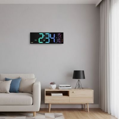 Horloge murale numérique fauteuil