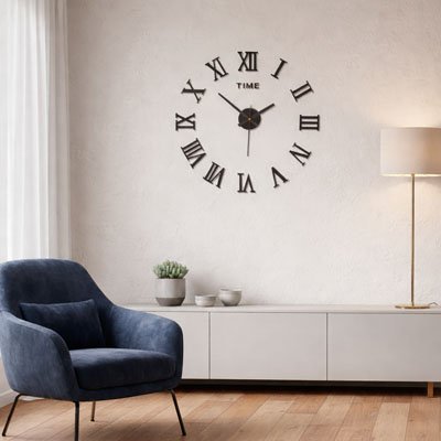 Horloge murale numérique sur mur blanc