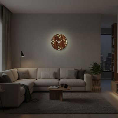 Horloge murale salon divan sectionnel