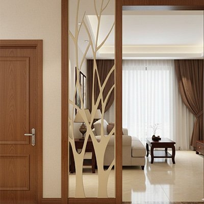 Miroir autocollant arbuste transparent