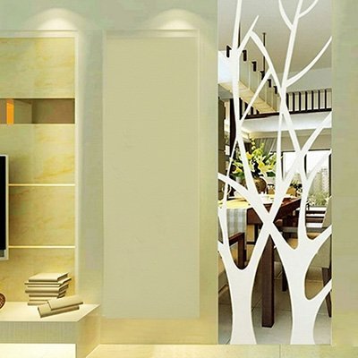 Miroir autocollant arbuste vision salle manger