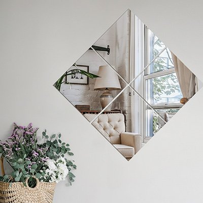 Miroir autocollant plant