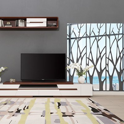 Miroir autocollant television