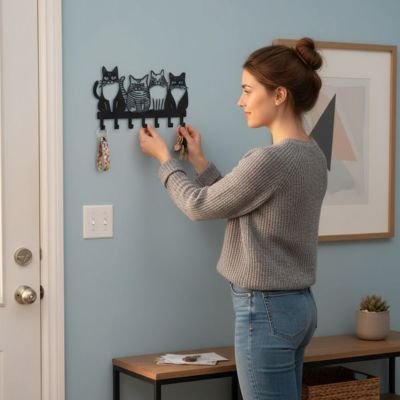 Porte clé mural deux trousseau