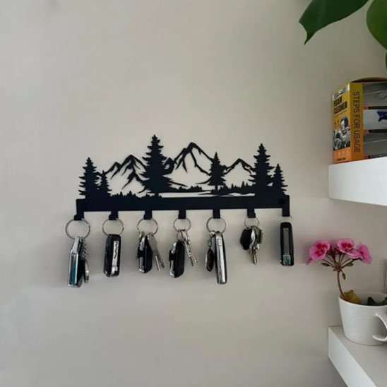 Porte clés mural clé de voiture accroché