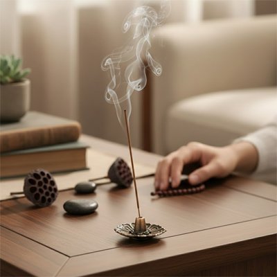 Porte encens diffusant la fumée