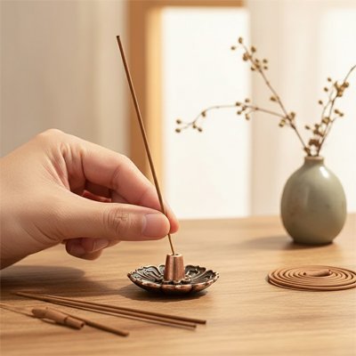 Porte encens en préparation