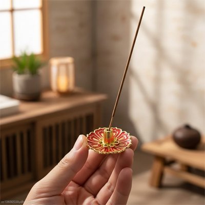 Porte encens tenu dans la main