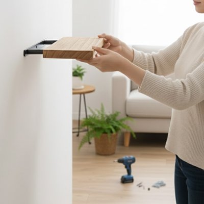 poser Etagere bois 