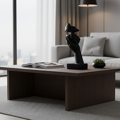 Sculpture contemporaine sur table basse