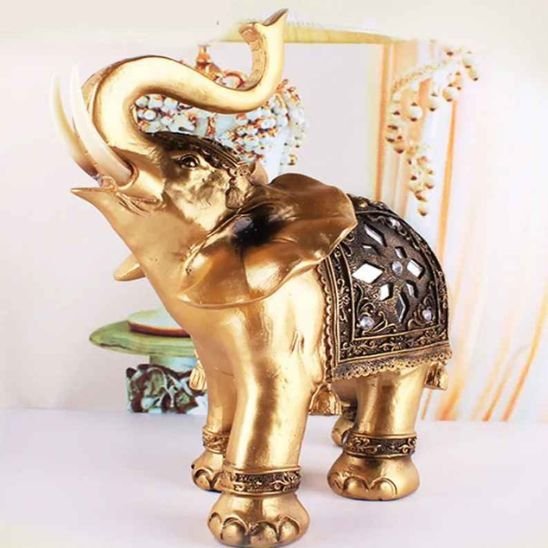 sculpture elephant doré