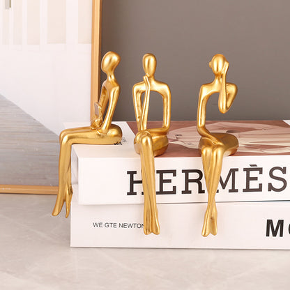 Sculpture d'étagère | Le Penseur Nordique