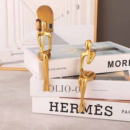 Sculpture d'étagère | Le Penseur Nordique