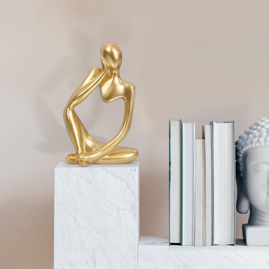 sculpture forme humain or