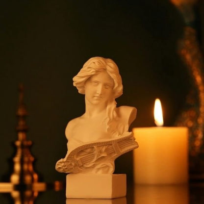 sculptures avec bougie allumer