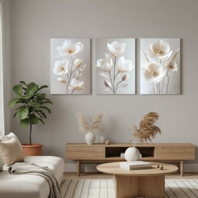 Tableau sur toile dessus meuble télé