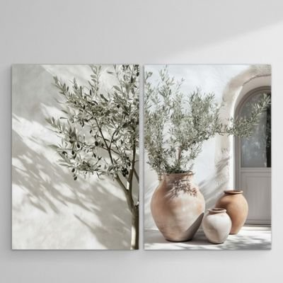Tableau sur toile mur blanc