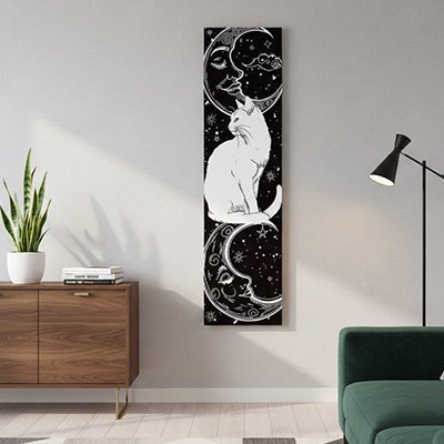 Tableau sur toile sur mur blanc