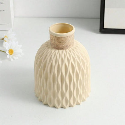 Vase accordeon beige